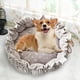 thumbnail image 5 of Cama para perros y gatos, cálida y ajustable, cesta para dormir, cojín, cómoda y fácil de usar. punto gris claro, 5 of 9