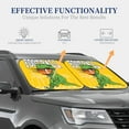thumbnail image 4 of Sikiie T-Rex Playing Football Print Foldable Car Windshield Sun Visor, Car Window Sunshade Suitable for Sedan, SUV and Truck Car Accessories-Small, 4 of 6