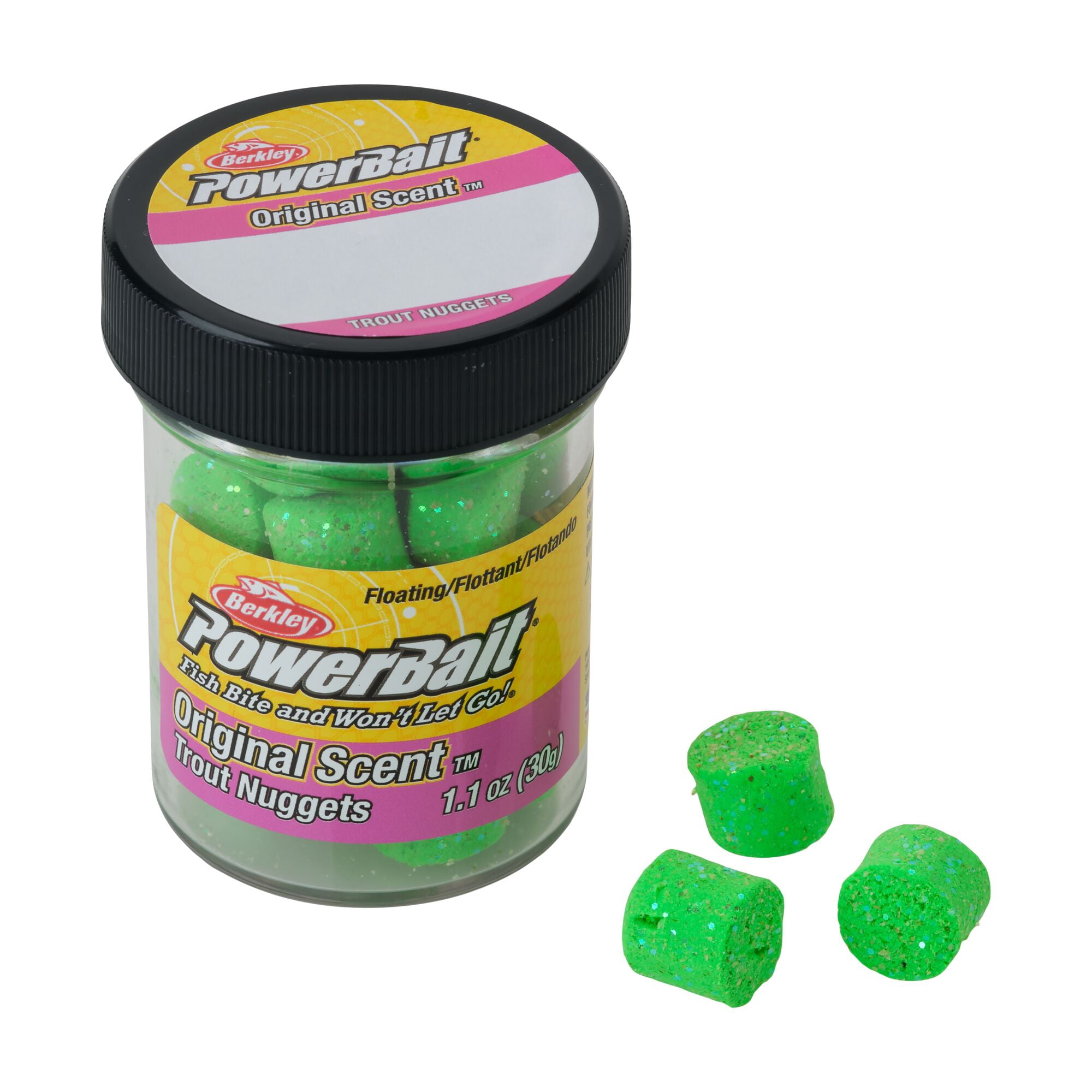 Berkley PowerBait® Power Nuggets®, Nuggets, Spring Green Glitter (1-count)