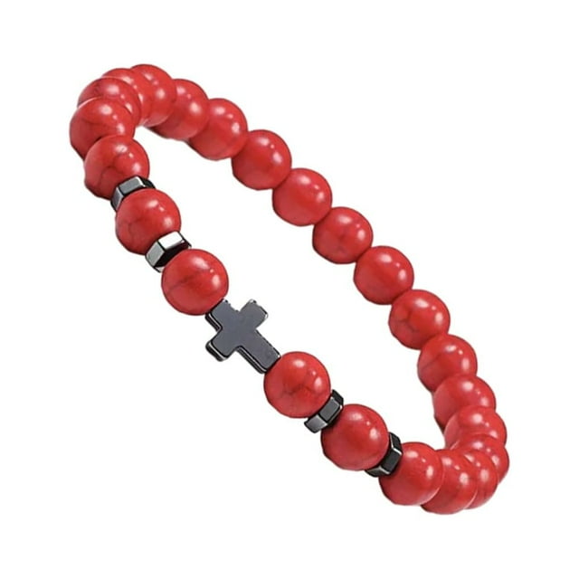 Guardoinrt Fashionable And Comfortable Beaded Bracelets. Easy Matching For Any Style Exquisite Appearance Stone Beads Bracelets Korean pine 1Set