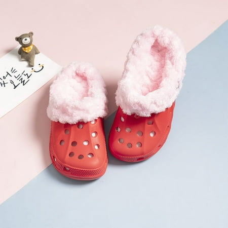 

Boys And Girl Removable Fleece Lining Slippers Kids Shoes