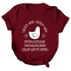 thumbnail image 4 of Gibobby Playera Manga Corta para Mujer Blusa Mujer Blusa Top Básica(Vino,M), 4 of 5