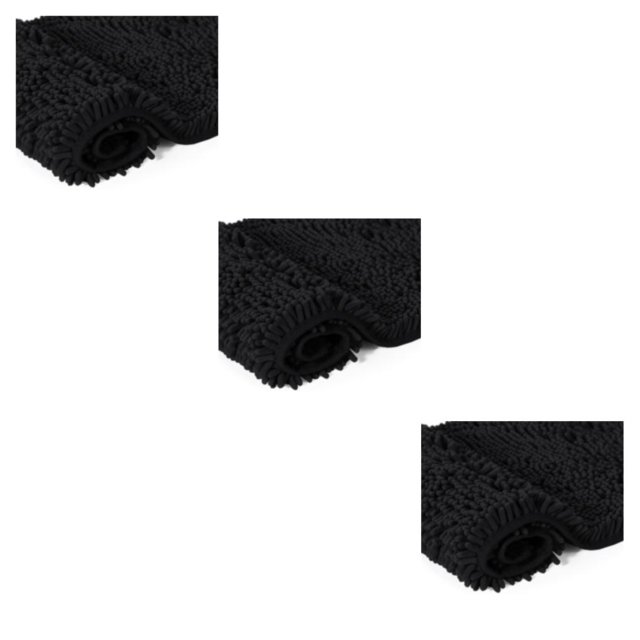 Wosthever Alfombrilla de secado rápido con absorción de agua excepcional Alfombrilla para pies de baño Entrada segura Negro 20 * 32 pulgadas Type1 NO1