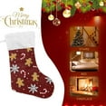 thumbnail image 5 of Ryvnso Christmas Stockings Gingerbread Snowflake 17.7" Large Stocking Decoration 2 Pack, 5 of 7