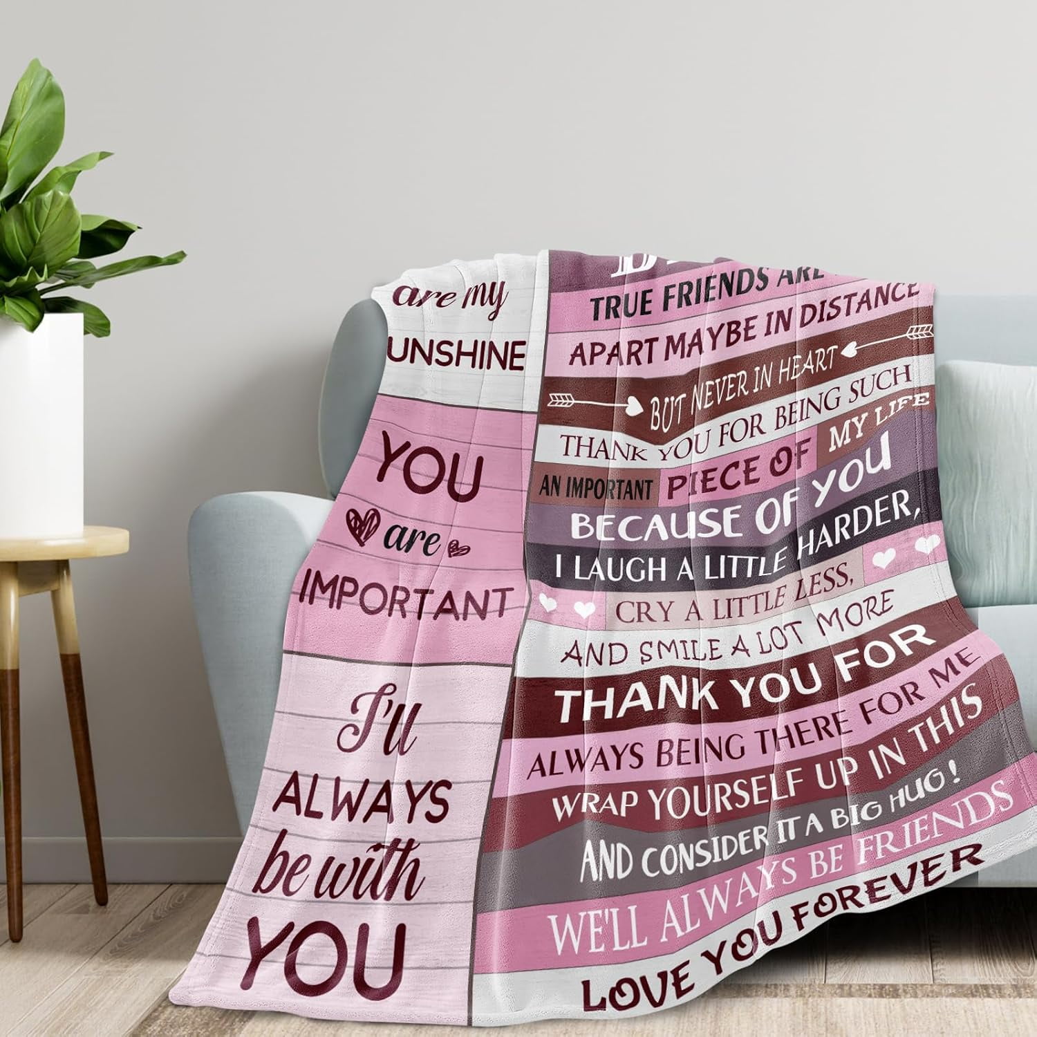 Best Friend Birthday Gifts, Bestie Gifts for Women, Friendship Present, Soul Sister Gifts Ideas Blanket