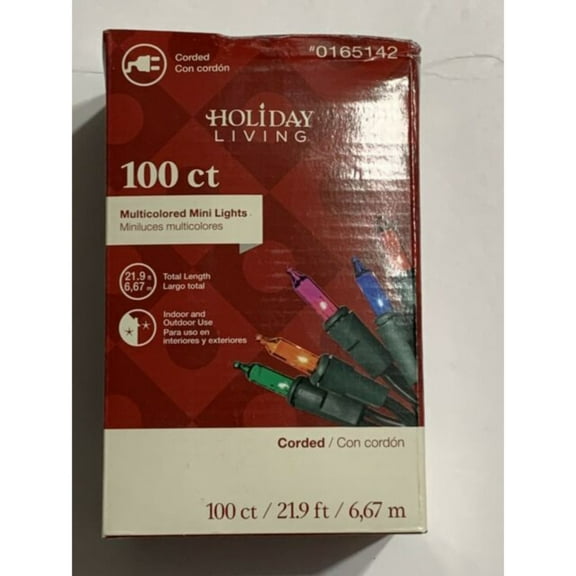 Merry and Light Mini Christmas Lights - Multi - 20.6' Green Wire - 100ct