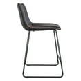 thumbnail image 4 of AmeriHome Full Back Black Faux Leather Finish 24-in Counter Height Chair Set for Office, Kitchen, Bar, Garage, Etc., 4 of 6