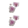 thumbnail image 4 of Decodeary 50piece Apparence Réaliste Têtes d'Orchidée Artificielles avec et Durable Violet Blanc 2Set, 4 of 6