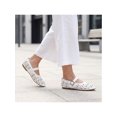 thumbnail image 4 of BLISSFUL STEP Women's Closed Toe Buckle Ballet Flats Slip on Pumps Beige2 7, 4 of 6