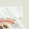 thumbnail image 3 of T-shirt à Manches Courtes Col Rond Imprimé Lettres avec Bottes Pantalon Évasé Imprimé pour Petite Fille, 3 of 6