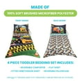 thumbnail image 3 of Todays Kids Under Construction Toddler Bedding Set for Boys - 4-Piece Toddler Bed Comforter Sets for Boys, Reversible Comforter & Pillowcase, Flat Sheet, Fitted Sheet, Breathable & Soft Microfiber, 3 of 9