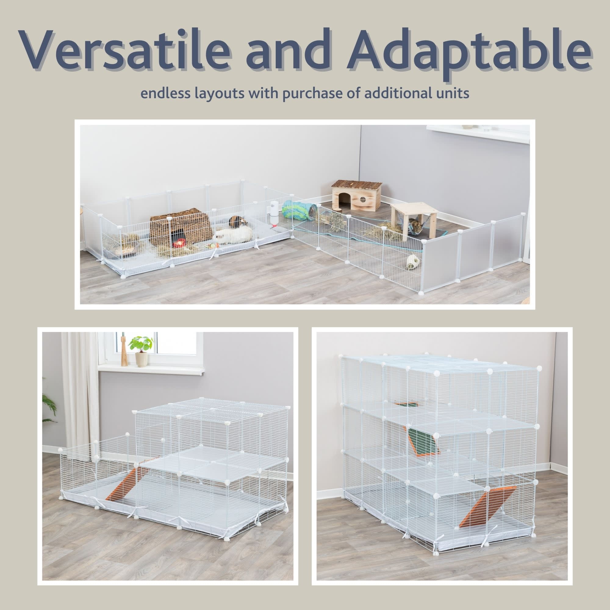 TRIXIE Indoor Enclosure for Small Pets, Indoor Pen with Water-Resistent Base