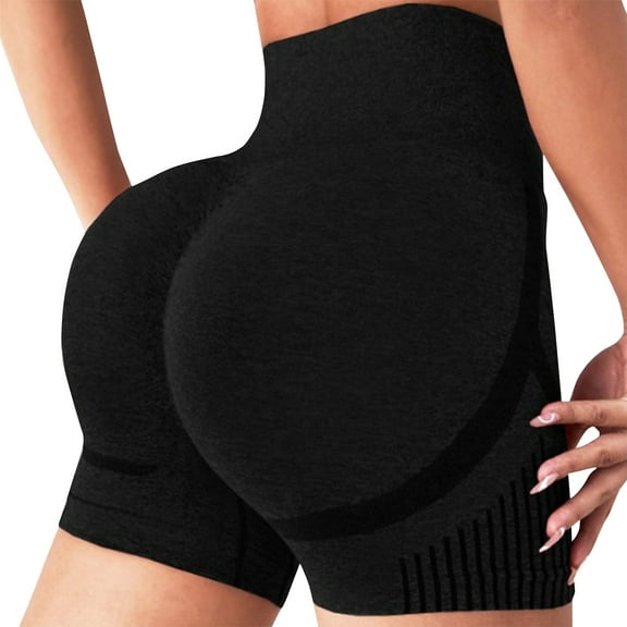 JGNGSHN Power Athletic Workout Shorts for Women Scrunch Shorts Seamless High Waisted Contour Gym Yoga Biker