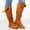 Brown, variant on Tejiojio Women's Ladies Fashion Casual Beautiful Knotted Knee-high Long Boots Flat Shoes