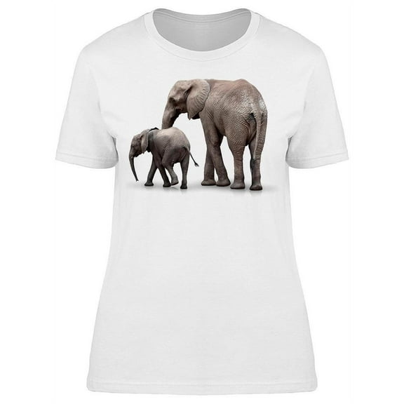Elephant Mom Calf T-Shirt Women -Image by Shutterstock, Female Medium