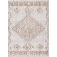 thumbnail image 2 of Hauteloom Ampusungan Modern Moroccan Medallion Farmhouse Living Room, Bedroom Area Rug - High Low - High Pile Carpet - Cream, Beige, Brown, Beige - 7'10" x 10', 2 of 18