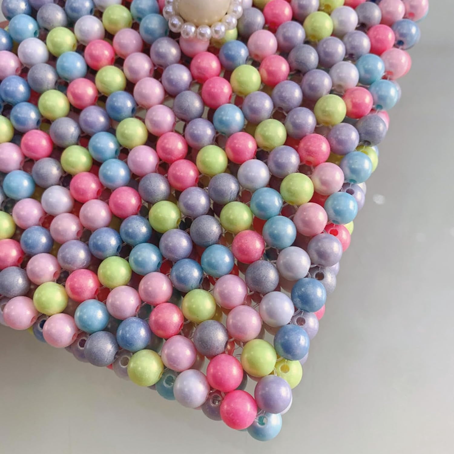 CAILDANL Luxury Pearl Bag Chain Bag Purse Shoulder Bag for Women,Artificial Pearl Clutch Crossbody Beaded Evening Bag for Party