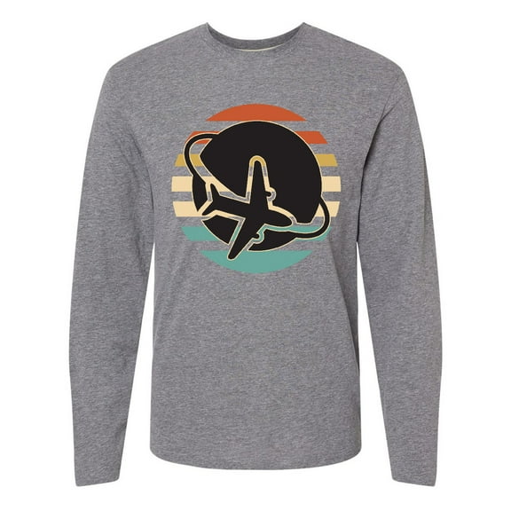Inktastic Airplane Trip Vintage Travel Long Sleeve T-Shirt