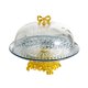 thumbnail image 2 of Soporte para pasteles, plato para servir postres, bandeja decorativa de cocina, expositor de pasteles con base humo gris, 2 of 9