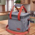 thumbnail image 5 of Unique Bargains Insulated Lunch Bag for Work Office, Picnic, Beach Gray, 5 of 6