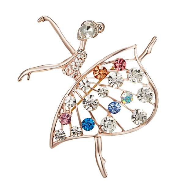 Ganfancp Broche Bailarina Elegante Falda de Baile Alfiler Señoras Anti-Luz Corsage Ofertas Del Día Liquidación 1 Broche