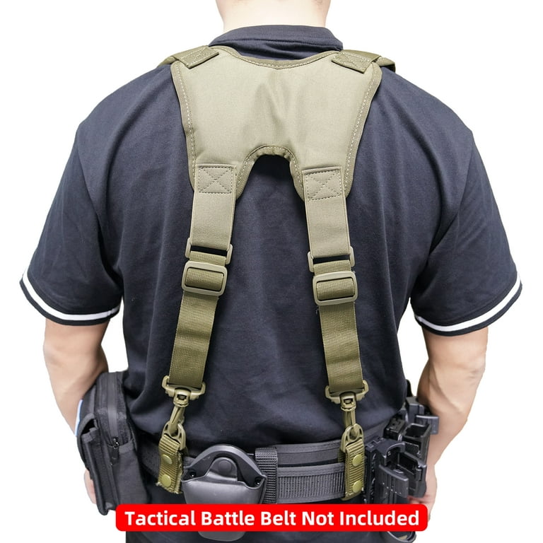 MELOTOUGH Police Suspender X Type Tactics Braces Tactical Suspenders Men  Duty Belt Harness Combat Readiness Strap