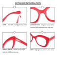 thumbnail image 4 of REAVEE 3 Pack Oversized Cat Eye Reading Glasses for Women men Thick Frame, Blue Light Blocking Readers Stylish Large Eyewear, 4 of 4