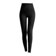 thumbnail image 4 of GEWSEY Women's High Rise Contour Bonded Ankle Legging Ultra High Legging Tight with Pockets (Black, L), 4 of 4