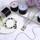 thumbnail image 4 of 240 m, 4 rollos de 0,8 mm, cordón elástico negro para pulseras, hilo para abalorios, cuerdas de licra, cordones con cuentas de semillas, 4 of 9