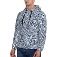 thumbnail image 3 of Salouo Paisley4 Pattern Men's Fall Hoodie Sweatshirt,Sport Hoodie with Pockets for Men Pullover Casual Hooded Sweatshirt-Small, 3 of 7