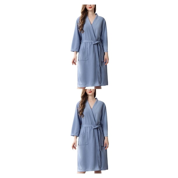 Inteprter de baño de absorción de agua para mujer, de baño de gofres sólidos, camisón de Spa para el hogar Type1 NO1 Inteprter CBP572424