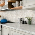 thumbnail image 2 of 5 pack Beige 12-in x 12-in Polished Natural Stone Marble Honeycomb Patterned Floor and Wall Tile (4.83 sq ft/case), 2 of 2