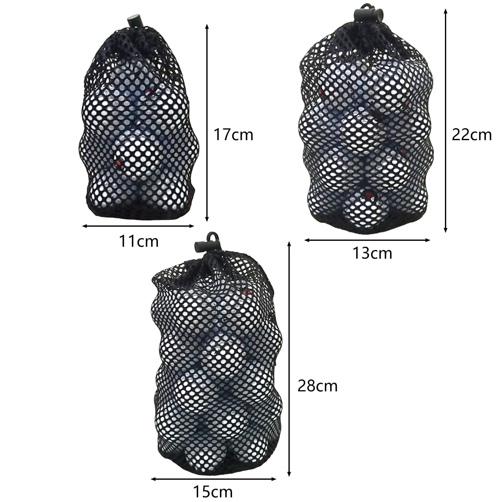 Small Golf Ball Bags, Golf Mesh Bags, Round Storage Bag, Little Nylon Mesh  Bag, Drawstring mesh Bags for Golf Aaccessories 