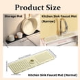 thumbnail image 2 of Sink Splash Guard, 2024 New Kitchen Sink Splash Guard, Faucet Mat for Kitchen Sink, Silicone Draining Mat, Splash Guard Silicone Draining Mat for Kitchen Bathroom (Sink Faucet Mat(Normal), Black), 2 of 5