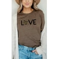 thumbnail image 5 of Love Leopard Print Heart Valentines Graphic Tee T-Shirt, 5 of 8
