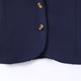 thumbnail image 5 of Ticikt Boys Girls Solid Casual Blazer, Lapel Button Long Sleeve Suit Jacket, Kids Formal Dress Outerwear,Navy, 5 of 6