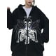thumbnail image 1 of VISgogo Mujer Hombre Otoño Sudadera con Capucha, Estampado de Esqueleto Sudadera con Capucha de Manga Larga con Cremallera Completa y Bolsillos, M/L/XL/XXL/XXXL VISgogo  moda, 1 of 6