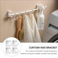 thumbnail image 4 of Miangastore Curtain Support White 4Pcs 2.00X1.57X1.10 Inch, 4 of 9