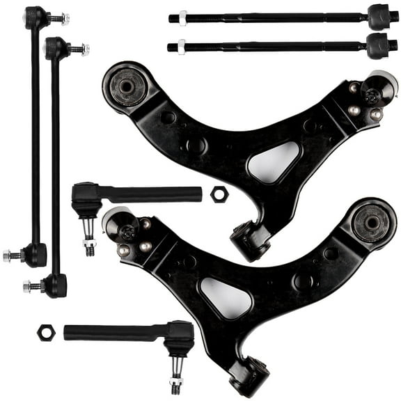 CCIYU Front Lower Control Arm and Ball Joint Sway Bar Outer Inner Tie Rod End fit for 2005-2007 for Buick Terraza for Chevrolet Uplander for Pontiac Montana for Saturn Relay 8pcs Suspension Kit