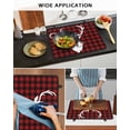 thumbnail image 5 of Large Induction Cooktop Protector Mat Christmas Reindeer Stove Top Covers for Electric Stove, Red Black Buffalo Plaid Xmas Winter Decorative Stove Burner Cover Mats, Glass Top Stove Cover, 5 of 7