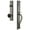 Antique Pewter, variant on Grandeur 852259 Carre Solid Brass Rose Keyed Entry Single Cylinder 'S' Grip Handleset -