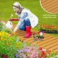 thumbnail image 3 of VINGLI 8ft L 22in W Wooden Garden Pathway, Roll Out Outdoor Walkway Flooring W/Steel Wire, Anti-Slip Texture, Ground Stakes, Fir Wood Pathway for Garden, Patio, Wedding, Beach, Party Decor, 3 of 7