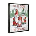 thumbnail image 4 of Stupell Industries Gnome For Christmas Phrase Holiday Painting Black Floater Framed Art Print Wall Art, 17 x 21, 4 of 10