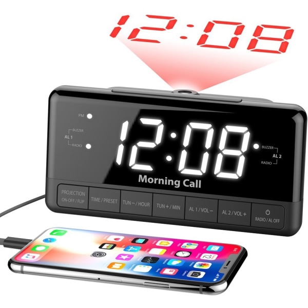 iLuv Clock Radio 2 x Alarm USB