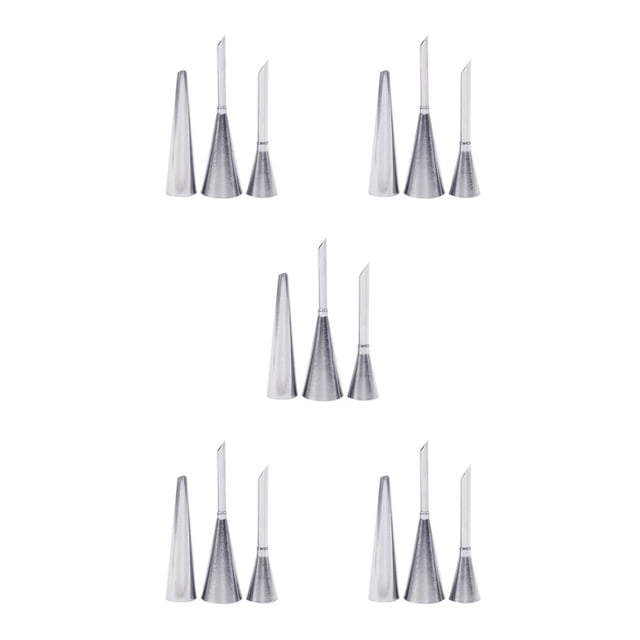 Inteprter 3 Pieces/Set Cake Baking Nozzle Dessert Decorating Cream Cookies Kitchen Decoration Puff Pastry Tips Professional Piping Type2 NO2 Inteprter CBP099698