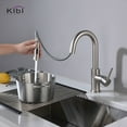 thumbnail image 4 of Kibi USA Single-Hole Pull-Down Kitchen Faucet with Sprayer and Magnetic Docking Brush Nickel Brass Finish, 4 of 5