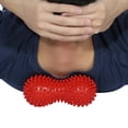 thumbnail image 3 of Pelota de lacrosse de masaje de maní doble, pelota de terapia con púas para aliviar la liberación muscular de los hombros, la espalda y las piernas, masaje de tejido profundo, 3 of 5