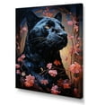 thumbnail image 2 of Designart "Tranquil Hunt Of The Noir Panther" Animals Panther Canvas Wall Art, 2 of 7