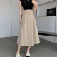 thumbnail image 2 of Falda de tul informal de corte A de cintura alta y longitud media para mujer, diseño plisado de moda primavera verano 2024, estilo cruzado, 2 of 4