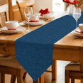 thumbnail image 2 of Dark Blue Table Runner Linen Burlap Table Runner 70 Inches Long Rustic Farmhouse Solid Color Dresser Scarves for Kitchen Island Coffee Dining Room Party Wedding Banquet Holiday Decoration 13"x70", 2 of 8